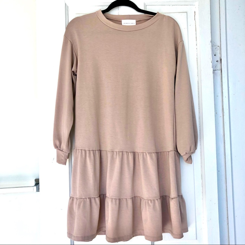 🤍FRENCH GREY🤍DROPWAIST DRESS